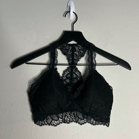 Auden Black Lace Racerback Bralette Size S - Picture 1 of 7